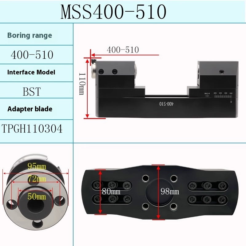 1074-Machining Center Adjustable Heavy Duty Large Bore Fine Adjustment Fine Boring Bars 200-1200 Bridge Type BST Boring Bars BT50 Shandong Denso Pricision Tools Co.,Ltd.